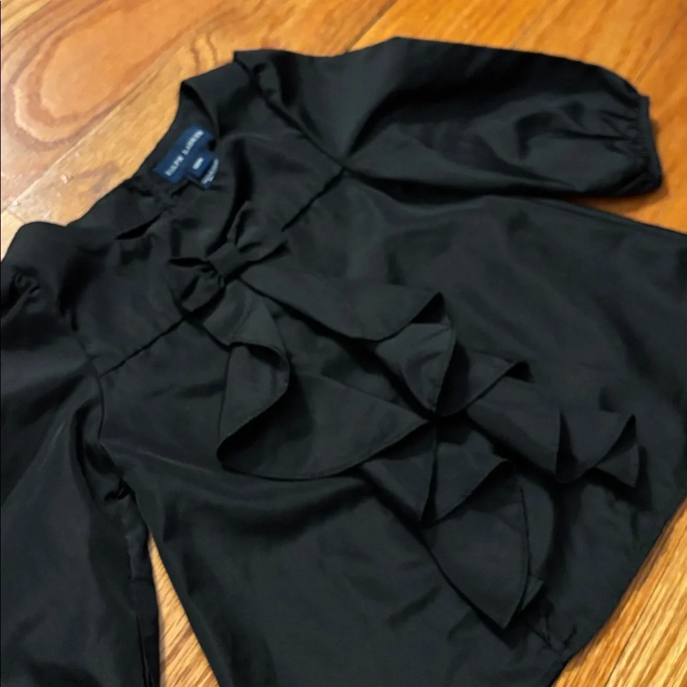 Ralph Lauren Kids Black Ruffle Blouse